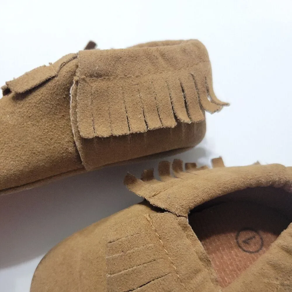 Boutique Moccasins 1 Ballet Flat Shoes Brown‎ Low Top Slip Ons Baby 0-6 Months